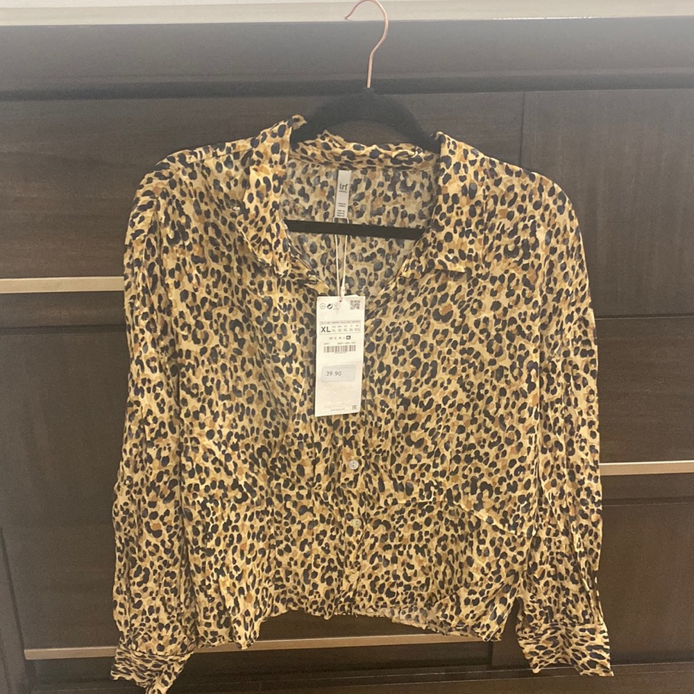 Zara animal print blouse
